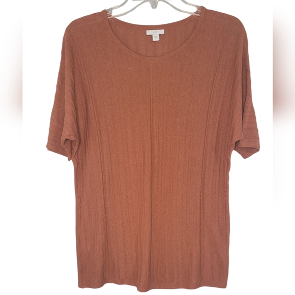J Jill Bundle Terracotta Knit Top  Orange and Open Shoulder Top - Picture 7 of 14